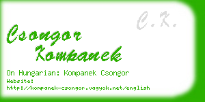 csongor kompanek business card